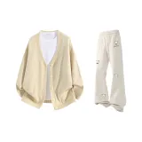 Абрикосовый топ + экрю штаны