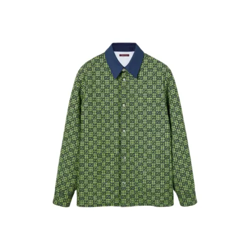 GUCCI Зеленый Мужской Пуховик