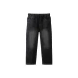 Деним, вымытый, черный, 98201