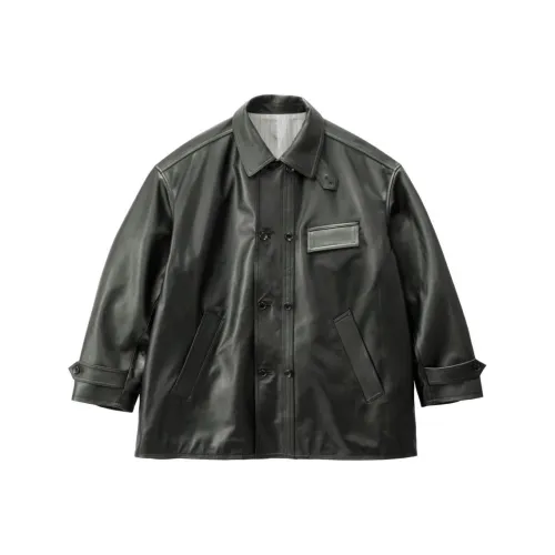 Graphpaper FW25 Овца Кожа Corbusier Куртка Куртки Пальто Мужской