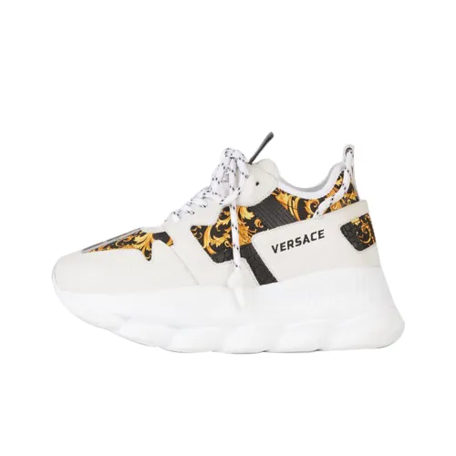 VERSACE CHAIN REACTION Низкий Топ Обувь на Платформе Женская Белая