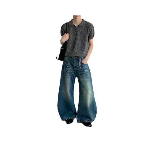 SHIQUANYI Blue Men's Jeans SHIQUANYI Синий Мужской Джинсы