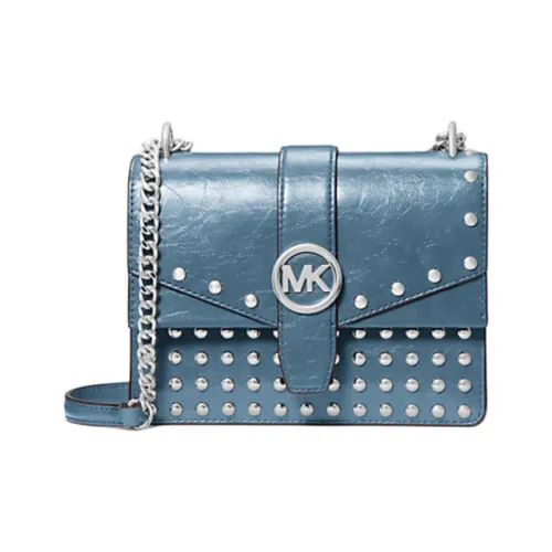 MICHAEL KORS Greenwich ПУ (полиуретан) Сумка через плечо Маленькая Женская Василек