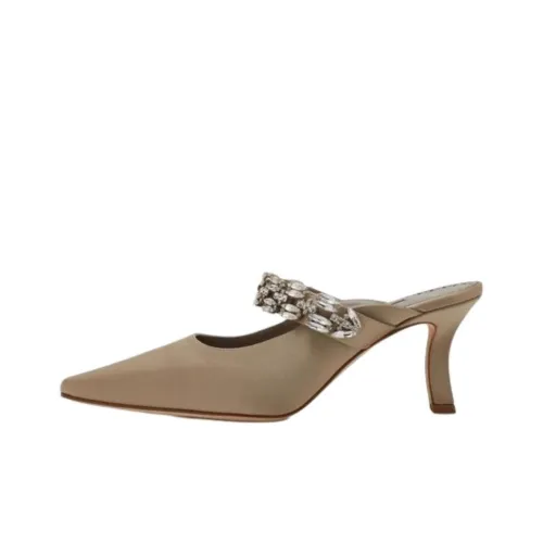 MANOLO BLAHNIK Домашние тапочки 7 см Женские Умбра