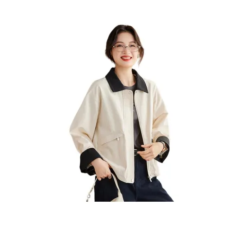 H YXIANG Абрикос Женское Короткое Пальто