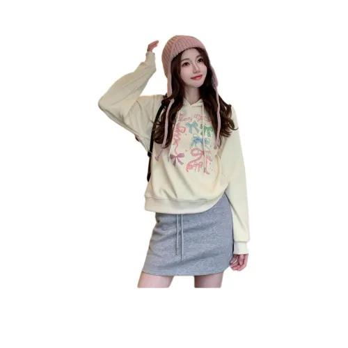 MORii Абрикос Флис с подкладкой Женские Свитшоты