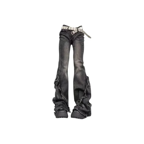 SNEIKLAU Черный Унисекс Джинсы