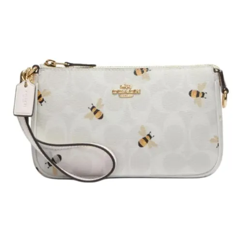 COACH Nolita ПВХ Маленькая Сумка через плечо Клатч Маленький Женская Белая
