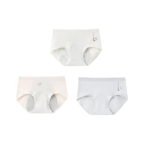 Euv Миндальная кожа Молочный коктейль Белый Светло-Серый Синий 3 упаковки Школьное нижнее белье