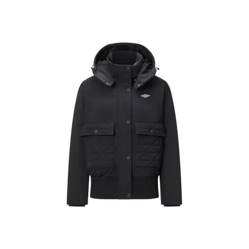 Umbro совместный бренд Черный цвет глаз Женские Пуховики