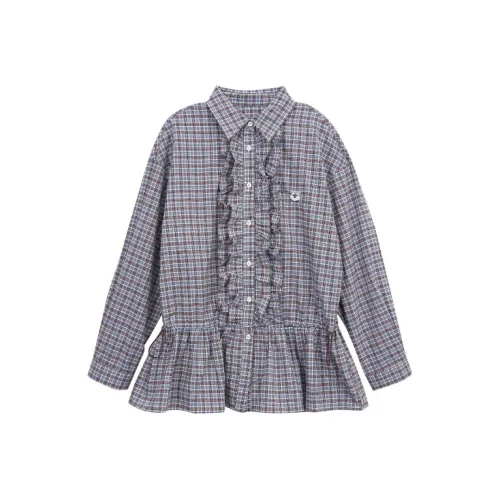 MASOOMAKE Red Women's Shirts MASOOMAKE Красный Женские Рубашки