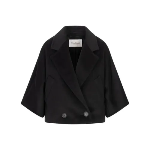 MaxMara Черное Женское Короткое Пальто