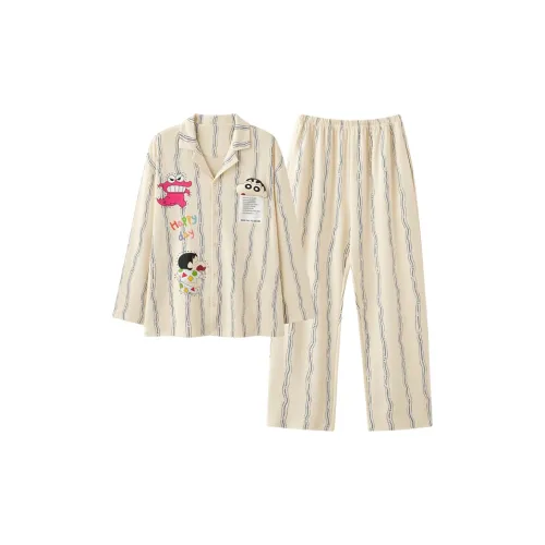 GUANQU Экрю Мужские Пижамные Комплекты