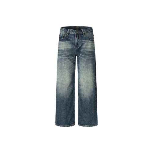 GBXM Темно-синий Унисекс Джинсы