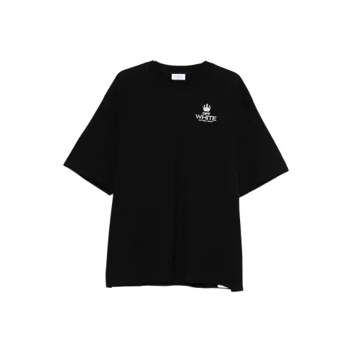 Off Белый Черный Мужские T-рубашки