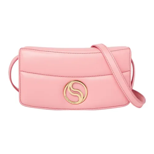 Stella McCartney S Wave Polyester Baget Bag Crossbody Bag Women's Light Pink