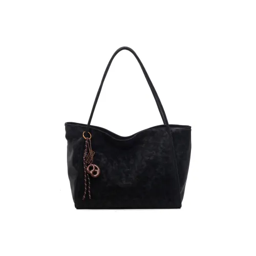 RIVMIND ПУ (полиуретан) Сумка-тоут Сумка для покупок Сумка через плечо Женская Черная Белая Кофейная Хаки