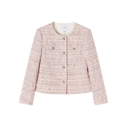 XIANGYING Silver Peony Women's Short Coat XIANGYING Серебряный Пион Женское Короткое Пальто