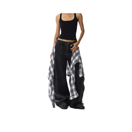 NEVER RULE Черные Унисекс Джинсы