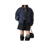 Темно-синий пуховый пиджак