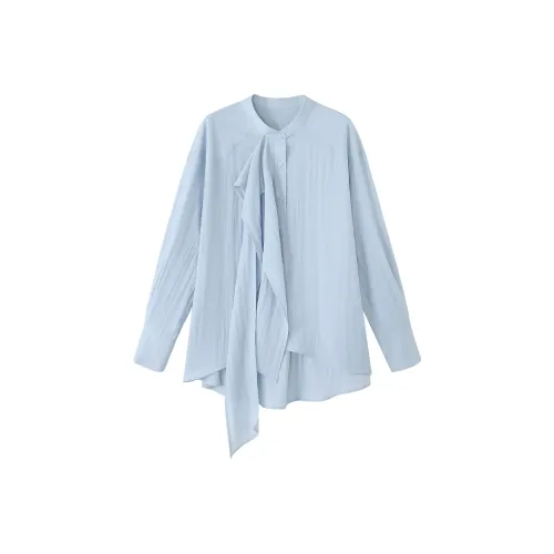 DX.DAXI Небесно-голубой Женские Рубашки