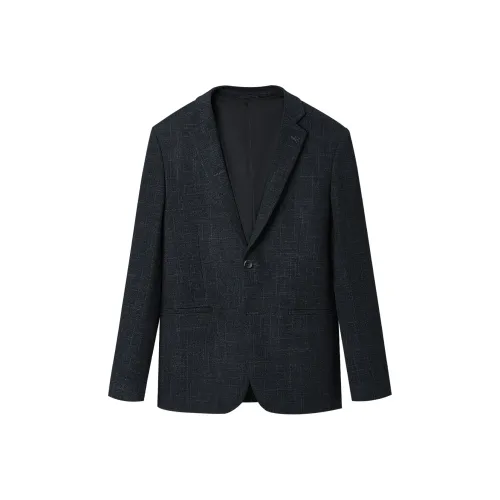 HLA Темно-серый клетчатый узор D5 Мужской деловой костюм