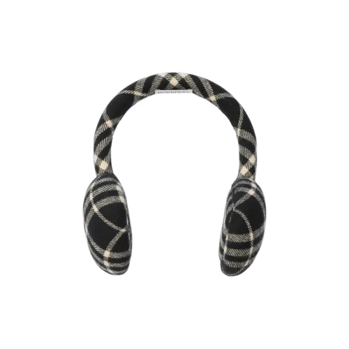 Burberry Check Wool Cashmere Earmuffs Woven With The Burberry Check