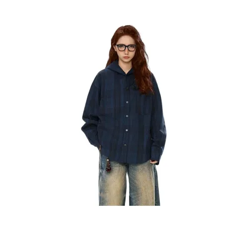 ZUOFEILI Синий Унисекс Рубашки