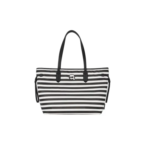 Karl Lagerfeld IKON Нейлоновая сумка-тоут сумка через плечо женская черно-белая