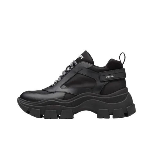 PRADA MID Топ Спортивная Обувь Мужская Черная