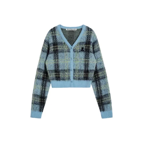 Rest Recreation FW25 CHECK Узор HAIRY KNIT Кардиган Трикотаж Женский