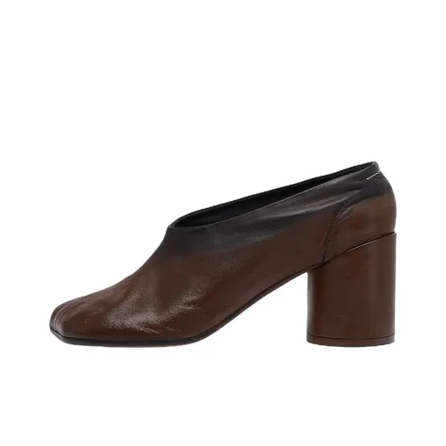 MM6 MAISON MARGIELA Anatomic Грубый каблук Высокие каблуки Женские Коричневый