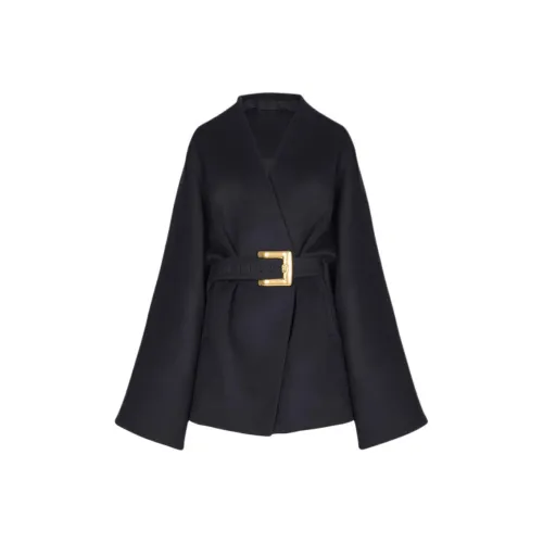 BALMAIN Темно-синий женский пальто