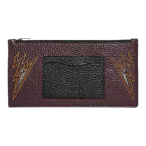 COACH Унисекс Черный Винтаж Никель Бычья кровь Красный