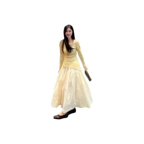 PZHK Жёлтый Градиентный Женский Трикотаж