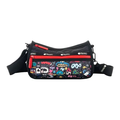 LeSportsac Ткань Сумка через плечо Сумка на плечо Стандартная Унисекс Черная