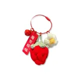 Красный, ягода, украшение (кольцо из стальной проволоки)