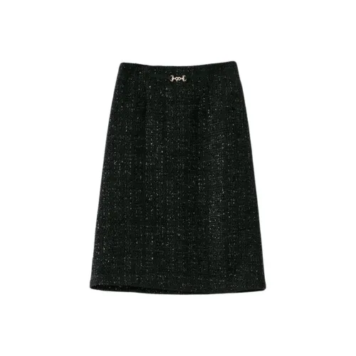 Late White Черный Женские Повседневные Короткие Юбки