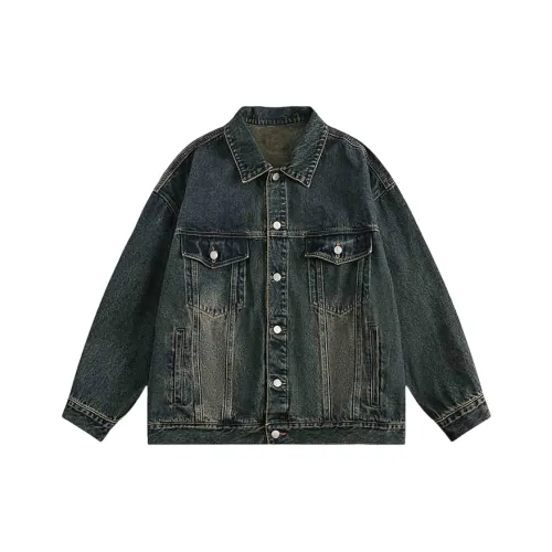 TONYBEAR Осенний Винтаж Свободный крой Hip Hop Универсальный Пара Отворотные Мужские Жакеты