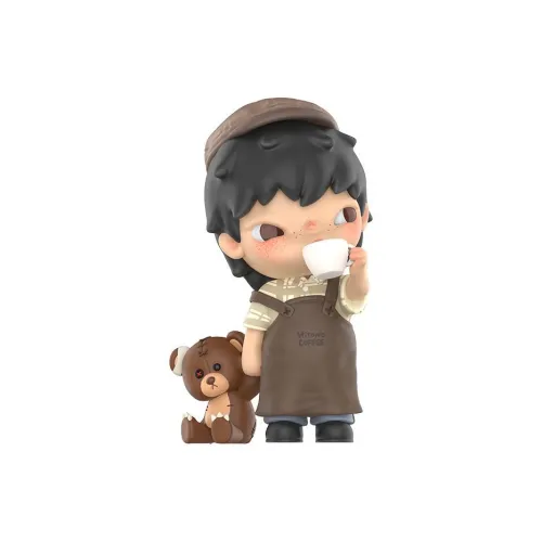 POP MART HIRONO Кофейная Фигурка Прозрачный Слепой Бокс на Карточке 8,5 см