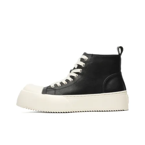 MUYI Британский стиль Wingtip Повседневная обувь Платформа с увеличением высоты Высокие кеды для скейтбординга Мужские