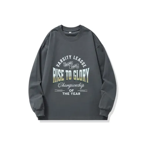 QIANJINNIU Темно-серый Мужская T-рубашка