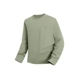 100% cotton, длинный рукав, рубашка в пальмово-зеленом цвете (с текстурированной спиной и логотипом в виде буквы на груди)