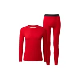 [Шерсть Mulberry Шелк-Утолщенный Термический Комплект] Красный