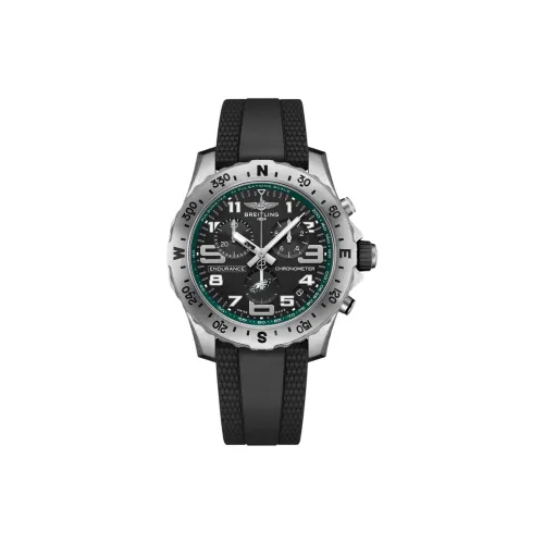 Breitling Professional Collection Кварцевый механизм Мужские часы Часы 44 мм Черный циферблат Титановые корпуса часов Резиновый ремешок