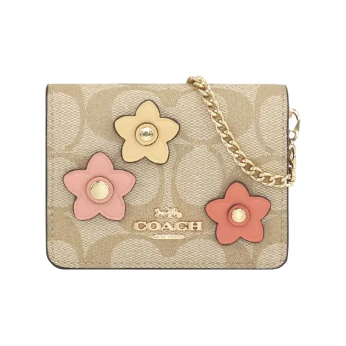 COACH Сумка из коровьей кожи с цепочкой через плечо кошелек мини женский хаки