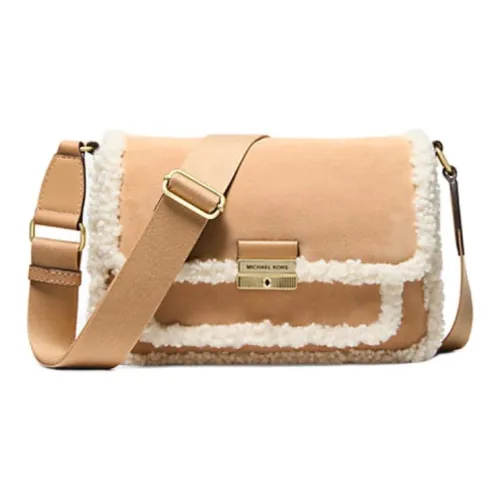 MICHAEL KORS Bradshaw Замша Сумка через плечо Сумка на плечо Средняя Женская Хаки и Бежевая