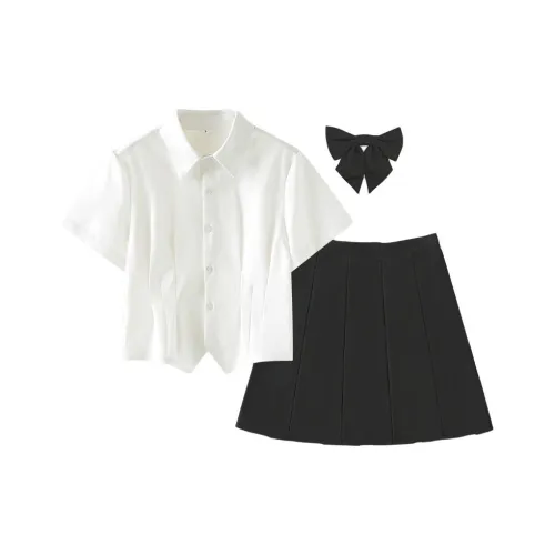 Meter JK С утяжкой на талии Рубашка Белый Эластичный Похудение Рубашка Серый