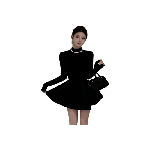 GORGEOUSIDEA Длинное платье с длинными рукавами женское