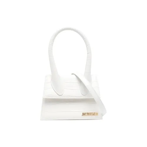 Jacquemus Le Chiquito Moyen Телячья кожа Сумка через плечо Сумка Обычная Женская Айвори Белый